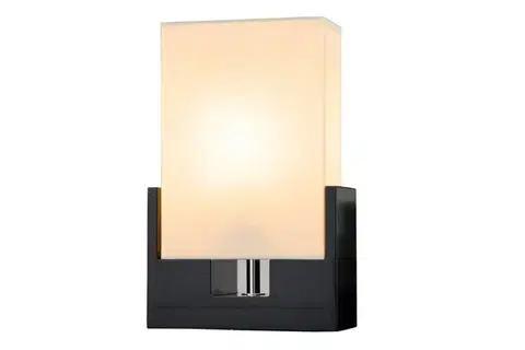 Estila Moderní stolní lampa Gina s obdélníkovým béžovým stínítkem a černou podstavou s chromovým detailem 26 cm