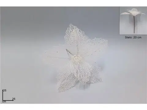PROHOME - Květ zápich 26cm bílý