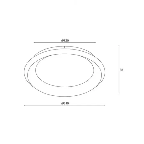 ACA Lighting Decoled LED stropní svítidlo BR71LEDC81BK