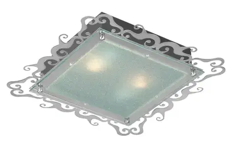 Stropní lampa Casablanca stropní lampa 2X60W E27 38 cm saténová čtvercová