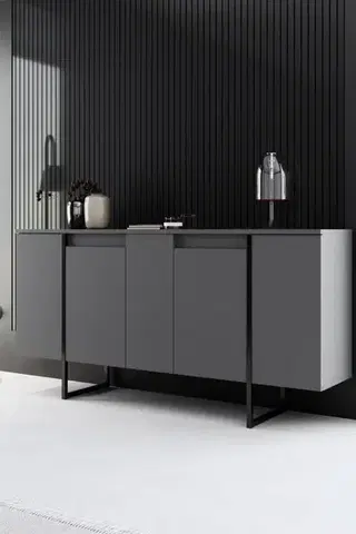 Konzolový stolek Luxe - Anthracite, Black