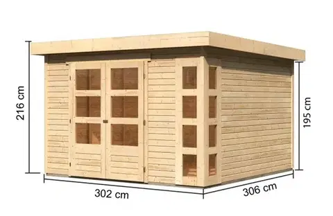 Dřevěný zahradní domek KERKO 6 Lanitplast