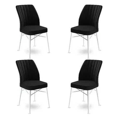 Sada židlí (4 kusy) Flex - Black, White