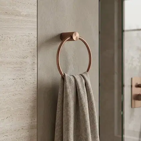 REA Koupelnový věšák Ring 64106 SOLO Brush Copper REA-84209