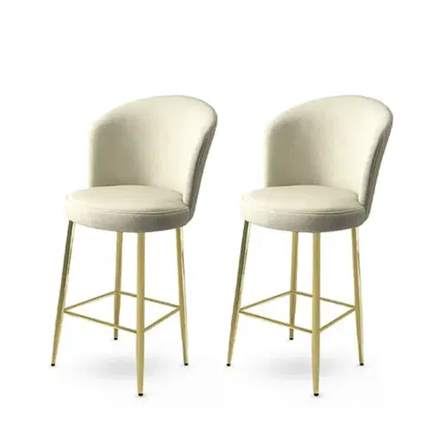 Sada barových židlí Alte Cream and Gold, 2 ks, 2 ks