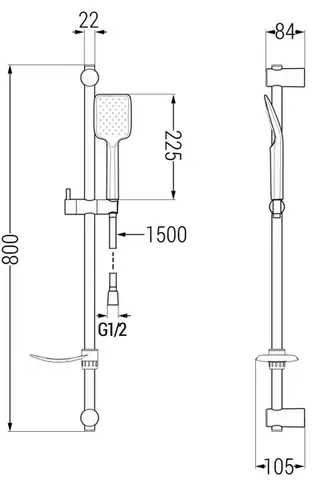 MEXEN/S Zero SET umyvadlová + vanová baterie s příslušenstvím DF62, černá 71103DF62-70