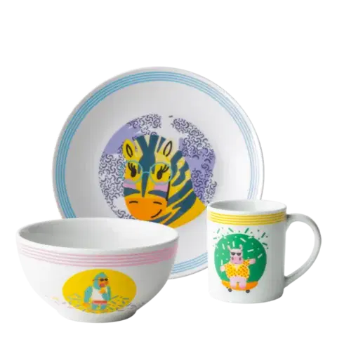 Dětská porcelánová sada 3-dílná — Jungle Patrol - 450514