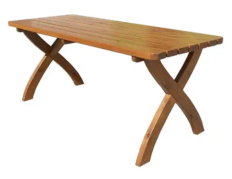 Masivní stůl z borovice dřevo lakované 40 mm (různé délky) 160 cm
