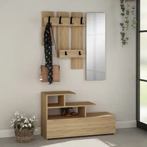 Předsíňová stěna Vesty - Oak, Oak
