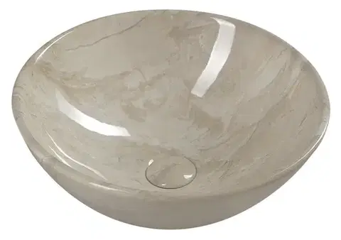 SAPHO DALMA keramické umyvadlo na desku, Ø 42cm, marfil 127