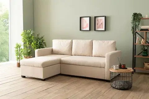 Rohová rozkládací pohovka Kado - Cream