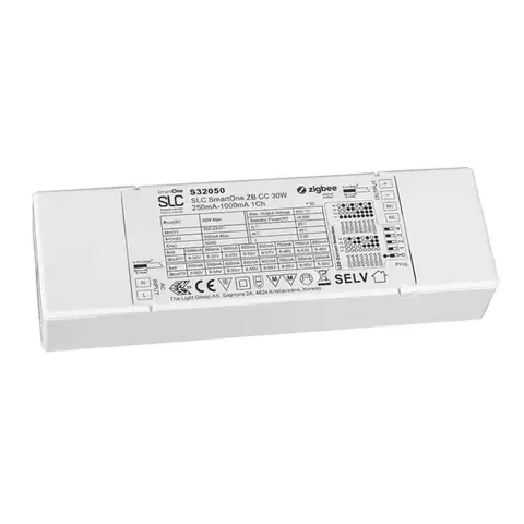 SLC SmartOne Driver CC 1CH 250-1000mA Mono 30W Zigbee IP20