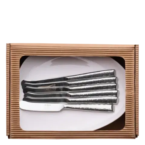 Set talíře a nože na máslo 12 ks - 910094