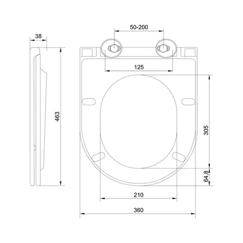 Mereo WC sedátko samozavírací SLIM CSS125