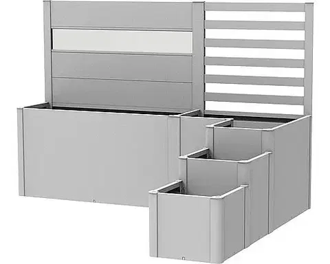 Biohort Vyvýšený záhon BIOHORT Davinci 2 - 249 x 200 x 168 cm (stříbrná metalíza)