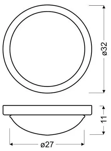 Stropní lampa chrom/bílá 32cm 2xE27 Roda