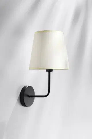 Matná černo-béžová nástěnná lampa Pasteri