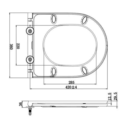 SAPHO PACO WC sedátko, SLIM, Soft Close, Easy Take, bílá PCS1014