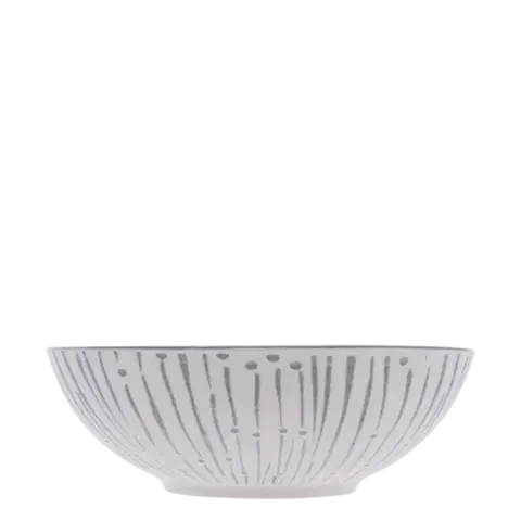 Miska na cereálie bílá / světle-šedá 17,8 cm - Basic - 490833