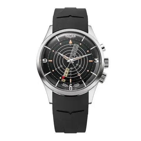 Vulcain Nautical Heritage - Black Beige Patina - Vulcain Rubber