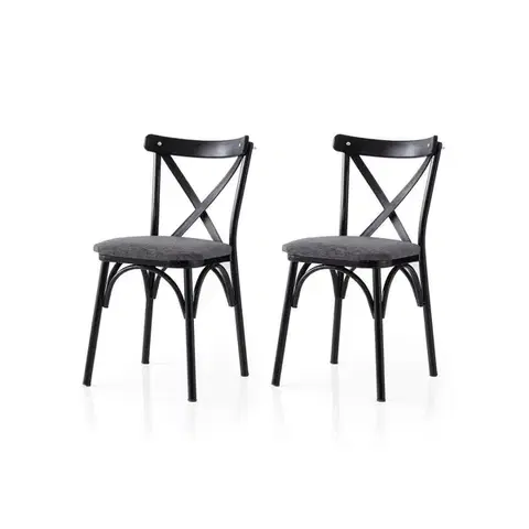 Sada jídelních židlí Ekol Anthracite and Black, 2 ks