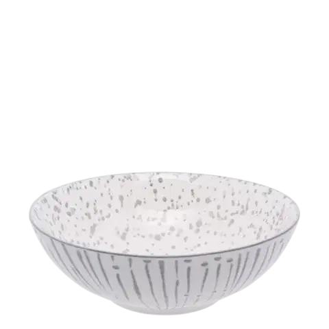 Miska na cereálie bílá / světle-šedá 17,8 cm - Basic - 490833