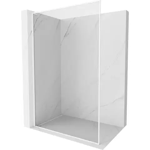 MEXEN/S Kioto-F L Sprchová zástěna WALK-IN s rámem 65 x 202, transparent 8 mm, bílá 800-065-174-20-00