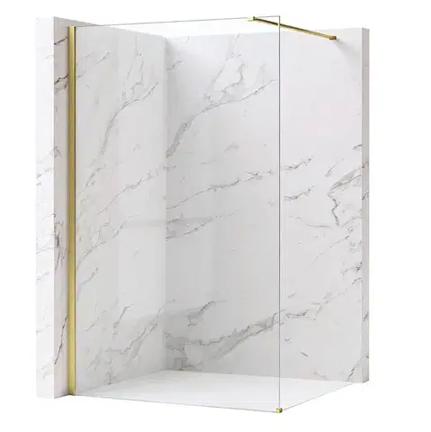 REA/S Sprchová zástěna Flexi Transparent / Brush Gold 70 KPL-K99268