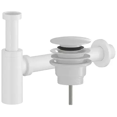 CERANO Sifon umyvadlový plast DN40/300mm s výpustí click-clack univerzální plast bílá lesklá CER-978875