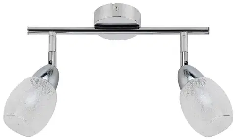 Nástěnná lampa 2X6W LED kulatá hlava chrom RICO