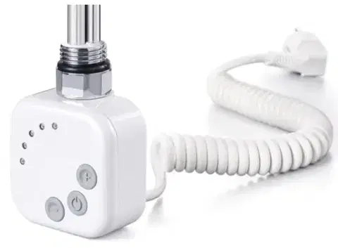 HOPA Topná tyč BURGH s termostatem a časovačem Barva topné tyče Bílá, Typ připojení Kroucený kabel, Výkon topné tyče 400 W RDOHT240006