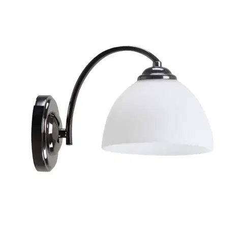 Nástěnná lampa Gracja Lamp Černá perla 1X40 E27 Bílé stínidlo