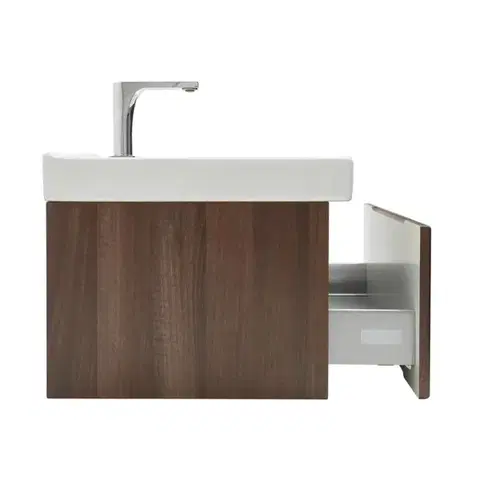 Koupelnová skříňka s baterií a umyvadlem SAT Evolution 1 98x30x44,8 cm ořech mat SATEVO100NAU1B SATEVO100NAU1B
