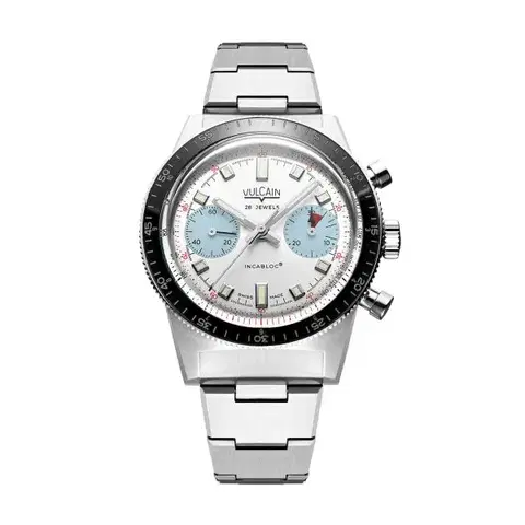 Vulcain Skindiver Chronograph Ice Blue - Steel Bracelet