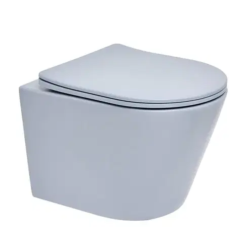 Wc s prkénkem softclose závěsné SAT Infinitio tmavě modrá mat zadní odpad SATINF010RREXPDBLM SATINF010RREXPDBLM