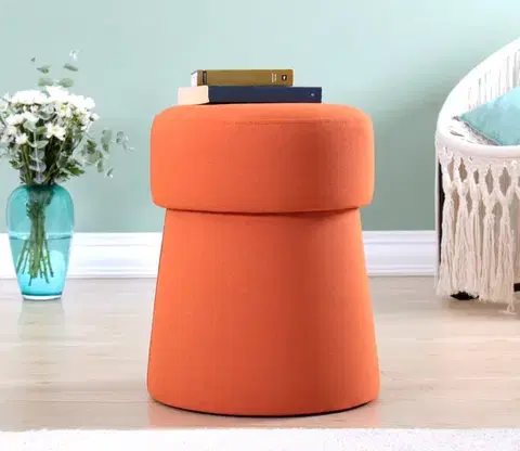Hanah Home Taburet BEANS oranžový