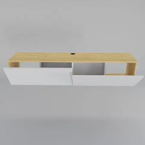 TV stolek Poling - White, Sapphire