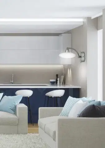 Nástěnná lampa 1X40W G9 saténový nikl+bílé sklo ELISA