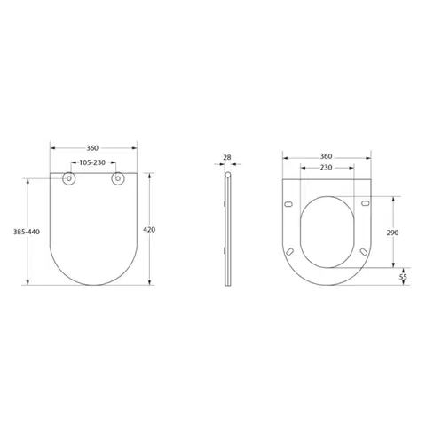AQUALINE ISABELLA WC sedátko, Soft Close, Easy Take, bílá (ES8516) PS8516