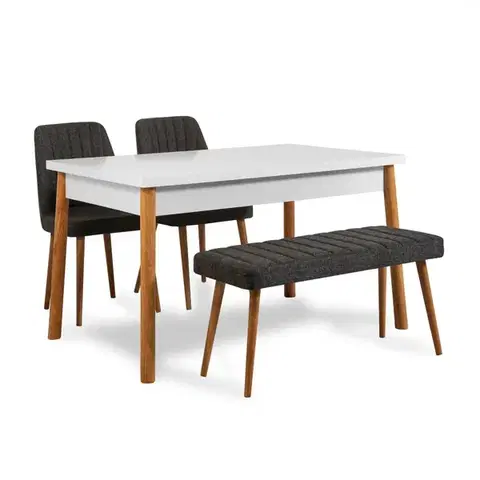 Set stolu a židlí (4 kusy) Costa Atlantic White-Anthracite