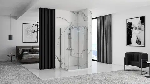 REA/S Skládací sprchový kout FOLD N2 100 x 120 KPL-07459