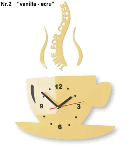 Nástěnné hodiny Time for coffee Černá