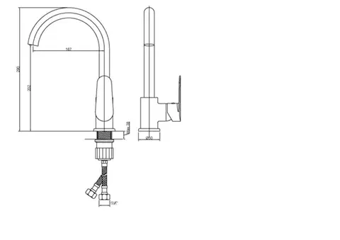INVENA Dřezová baterie ESLA BZ-94-001-V