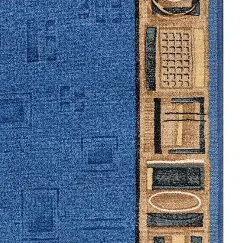 Associated Weavers, Protiskluzový běhoun na míru Jena 77, šíře 80 cm, modrá, chodba / předsíň