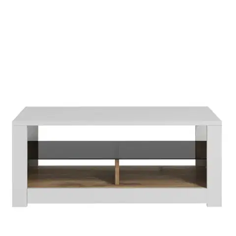 Konferenční stolek Aydos - White, Oak