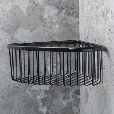 HOPA Polička do sprchy rohová, 265×90×205 mm Barva Hematit KDBE159208312