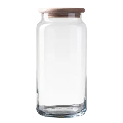 Skleněná nádoba s víkem 1,3 l — Basic Kitchen - 593767