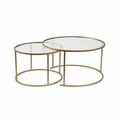 Sada konferenčních stolků Aurum Gold 80 cm, 2 ks