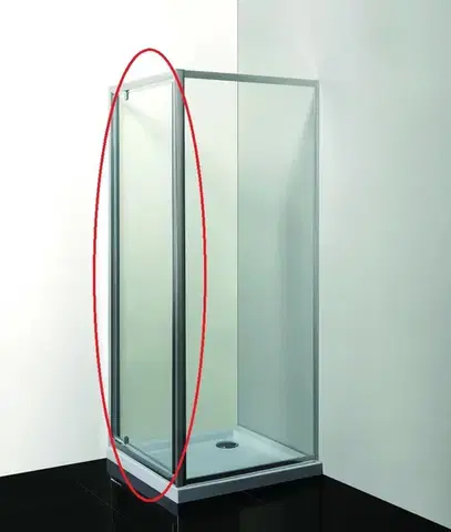 OLSEN SPA Sprchové dveře do niky SMART ALARO Barva rámu Chrom/Leštěný hliník (ALU), Rozměr A 80, Směr zavírání Univerzální Levé / Pravé, Výplň Čiré bezpečnostní sklo 6 mm OLBALA80CCBV