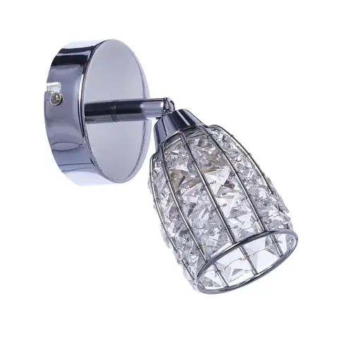 Nástěnná lampa Shiba lampa chromová 1x15W g9 stínidlo průhledné